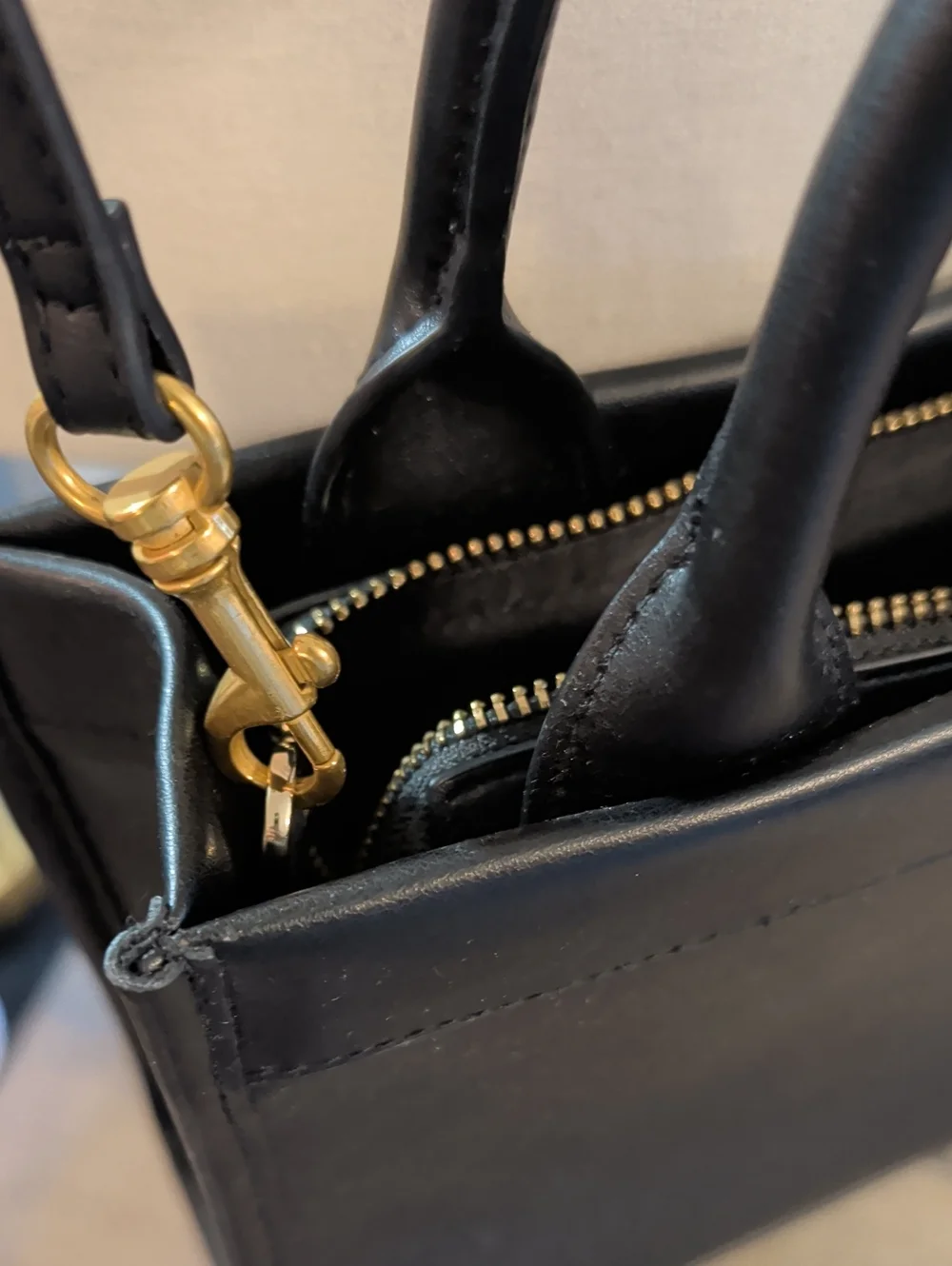 Target Black Structured Satchel with Detachable Crossbody Strap.